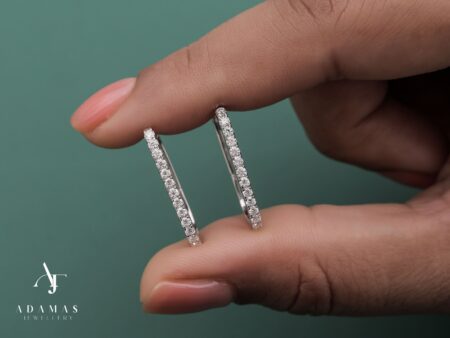 0.504 Ct Diamond Hoop Earing