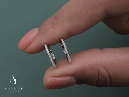 0.154 Ct Diamond Hoop Earing