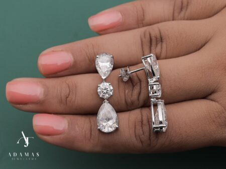 10.63 Ct Pear Diamond Hanging Earing