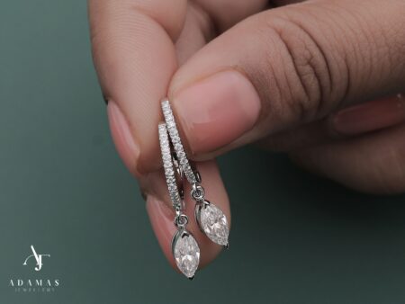 1.168 Ct Marquise Diamond Hoop Earing