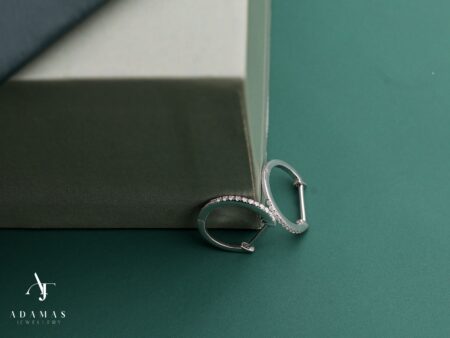 0.096 Ct Diamond Hoop Earing