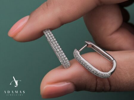 0.57 Ct Diamond Hoop Earing