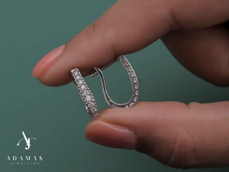 0.35 Ct Small Size Diamond Hoop Earing